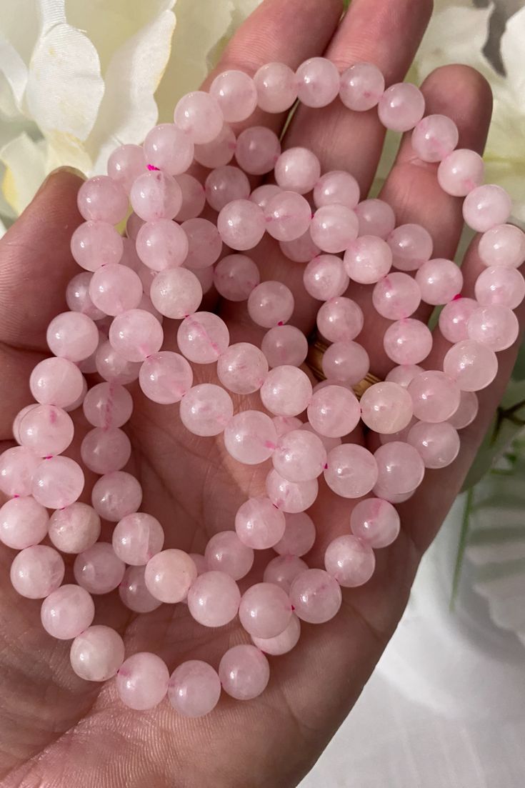 Rose quartz crystal bracelet 