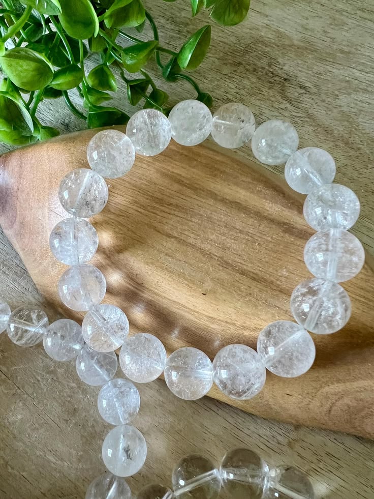 Clear quartz crystal bracelet 